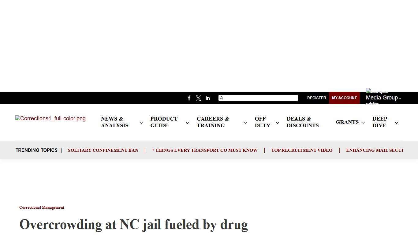 Overcrowding at NC jail fueled by drug epidemic